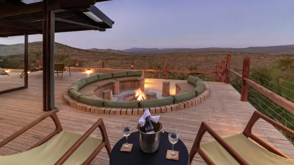Rhino Ridge Safari Lodge_Sunset fire pit
